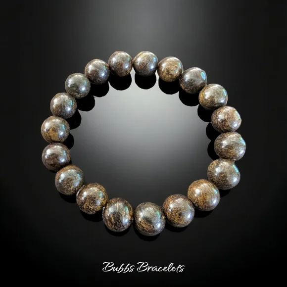 Bronzite Bracelet 10mm - Unisex Natural Stones Handmade - Picture 4 of 4